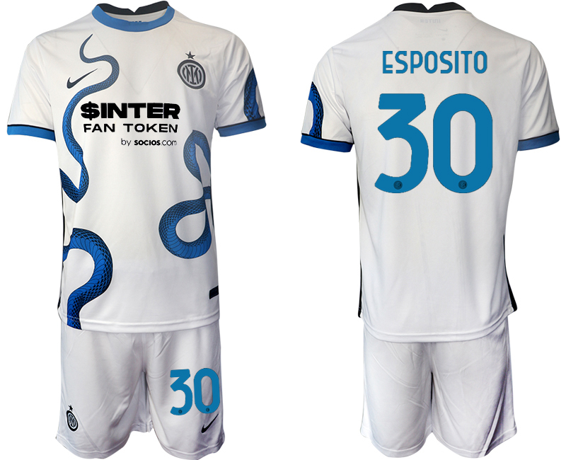 Men 2021-2022 Club Inter Milan away white #30 Soccer Jersey